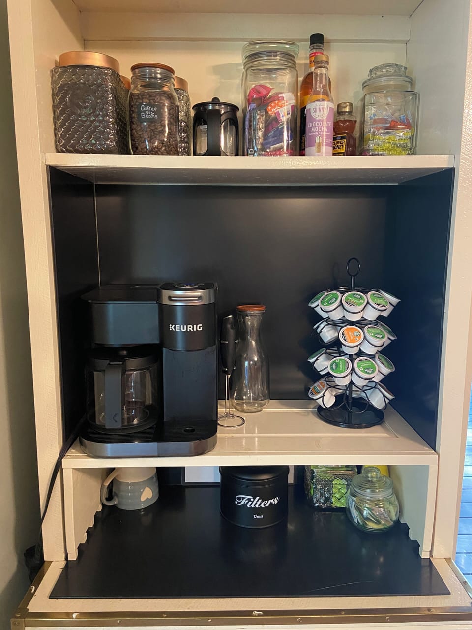 Coffee bar with coffee provided.