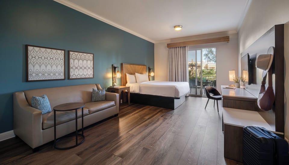 Premium bedding, down comforters, pillowtop beds, in-room safe