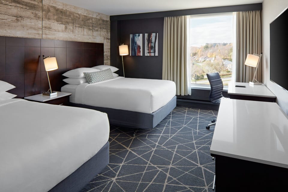 Premium bedding, pillowtop beds, desk, soundproofing