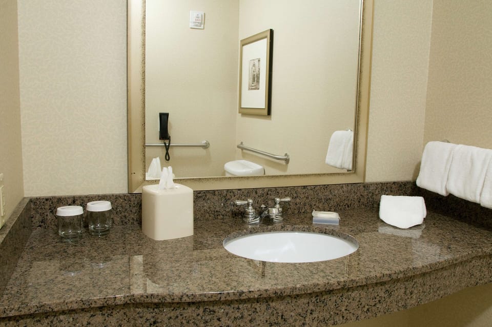 Hair dryer, towels