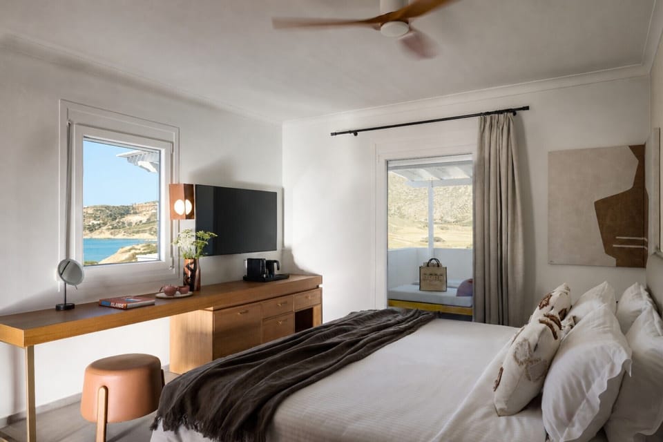 Authentic Milos Room | Premium bedding, pillowtop beds, minibar, in-room safe