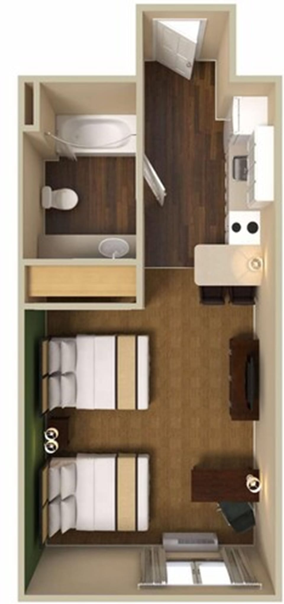 Desk, blackout drapes, iron/ironing board, free WiFi