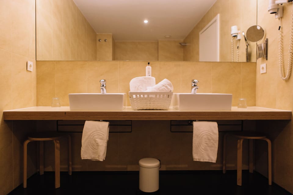 Standard Suite | Bathroom | Hair dryer, towels, soap, shampoo