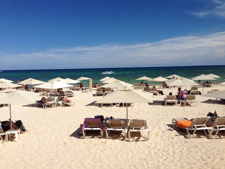 Mamitas Beach Club just two blocks from the condo.