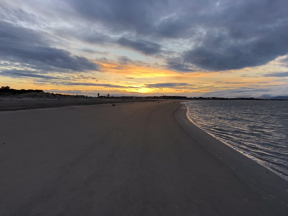 Morning walk on the beach 