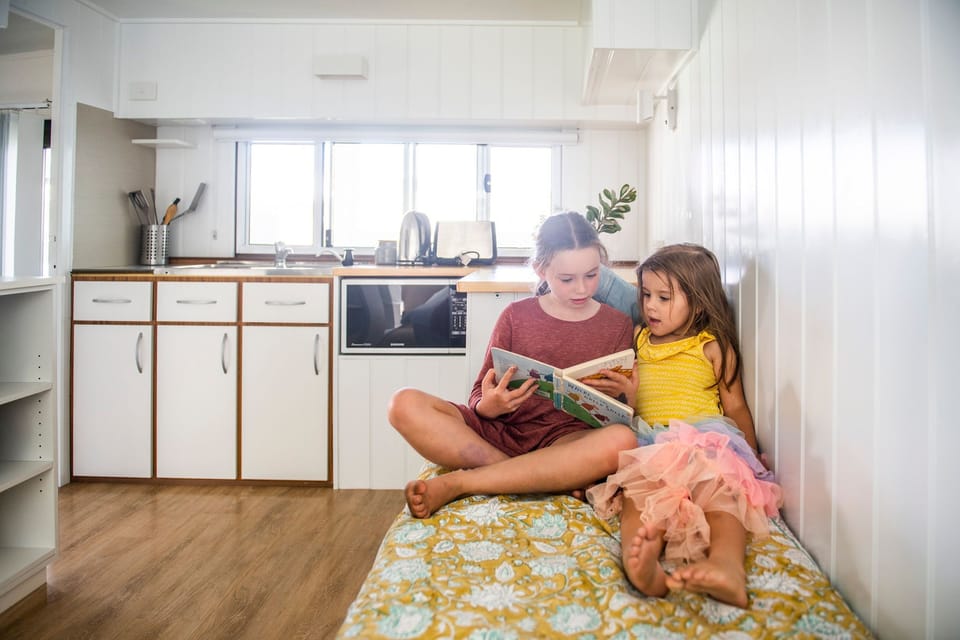 Family Mobile Home | Private kitchen | Full-size fridge, toaster, cookware/dishes/utensils