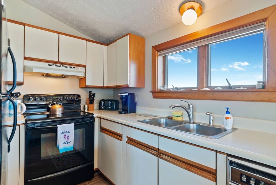 Spacious kitchen with Marsh views
