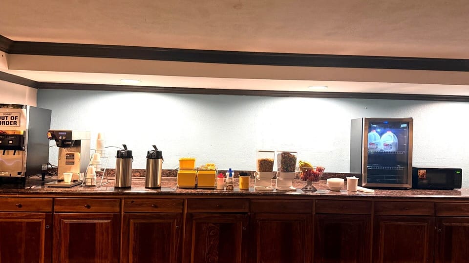 Free daily self-serve breakfast