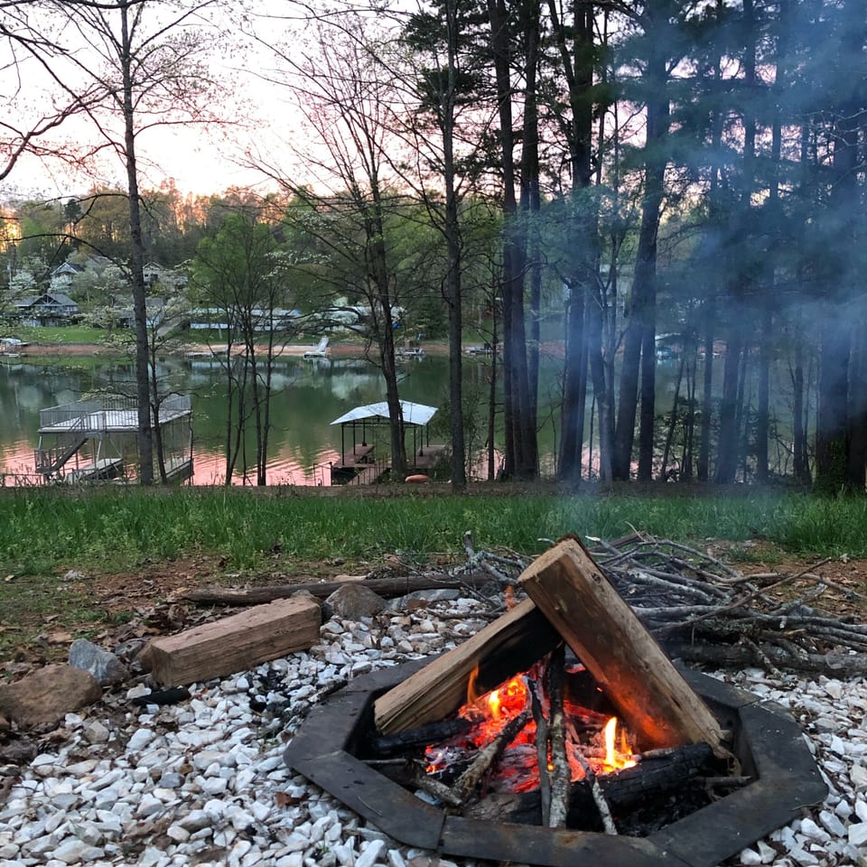 Sunset makes the perfect backdrop to our fire pit. Bring your marshmallows!