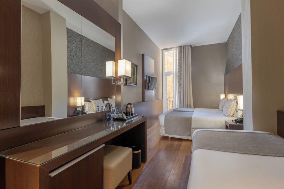 In-room safe, desk, laptop workspace, blackout drapes