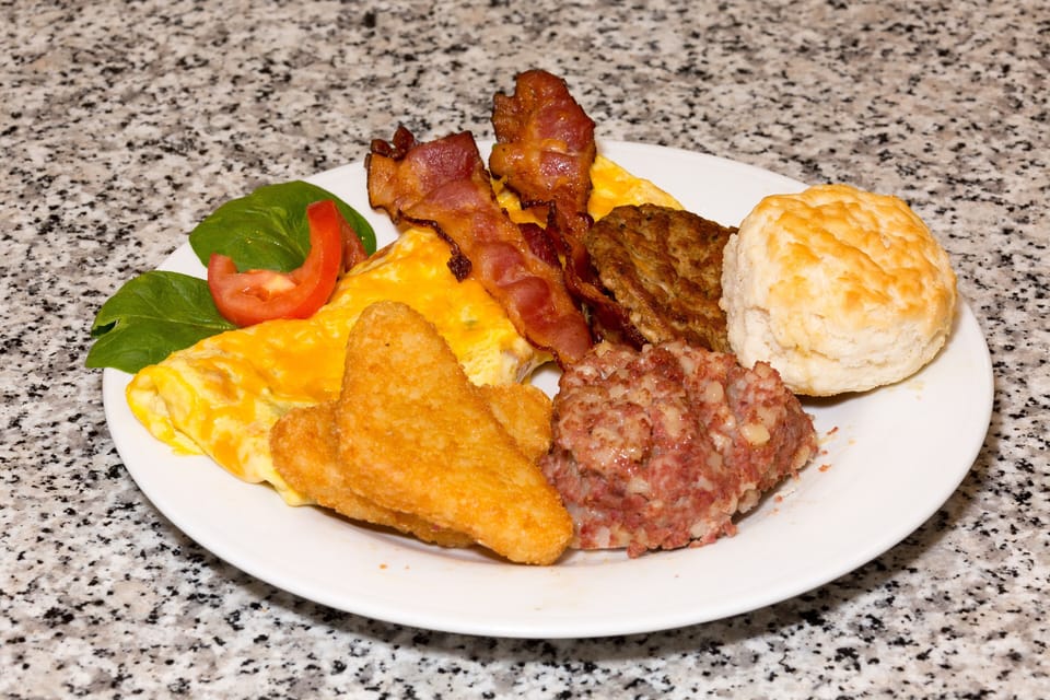 Daily cooked-to-order breakfast for a fee