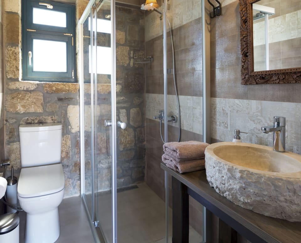 Exclusive Double Room | Bathroom | Shower, free toiletries, hair dryer, slippers