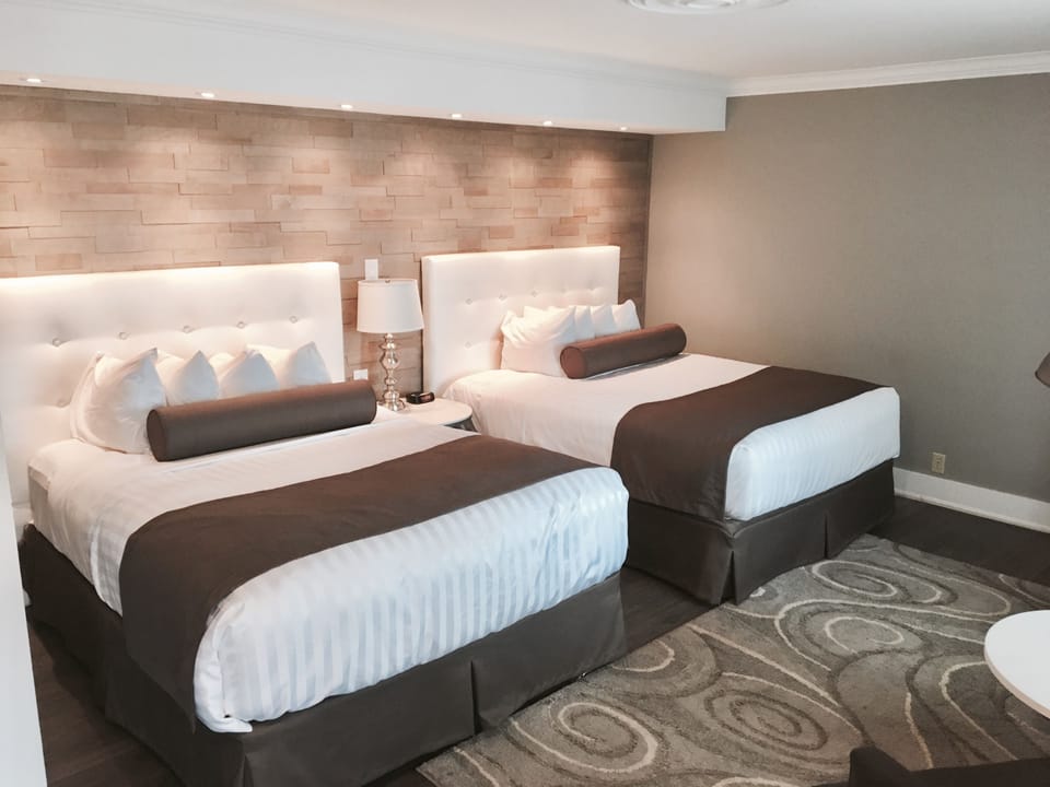 Premium bedding, down comforters, pillowtop beds, desk