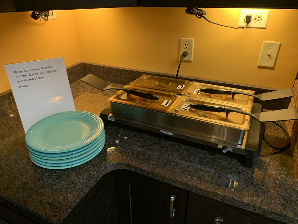 Free daily self-serve breakfast