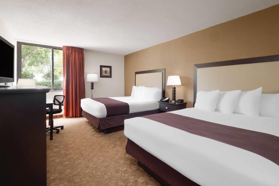 Room, 2 Queen Beds, Non Smoking | Premium bedding, pillowtop beds, desk, blackout drapes