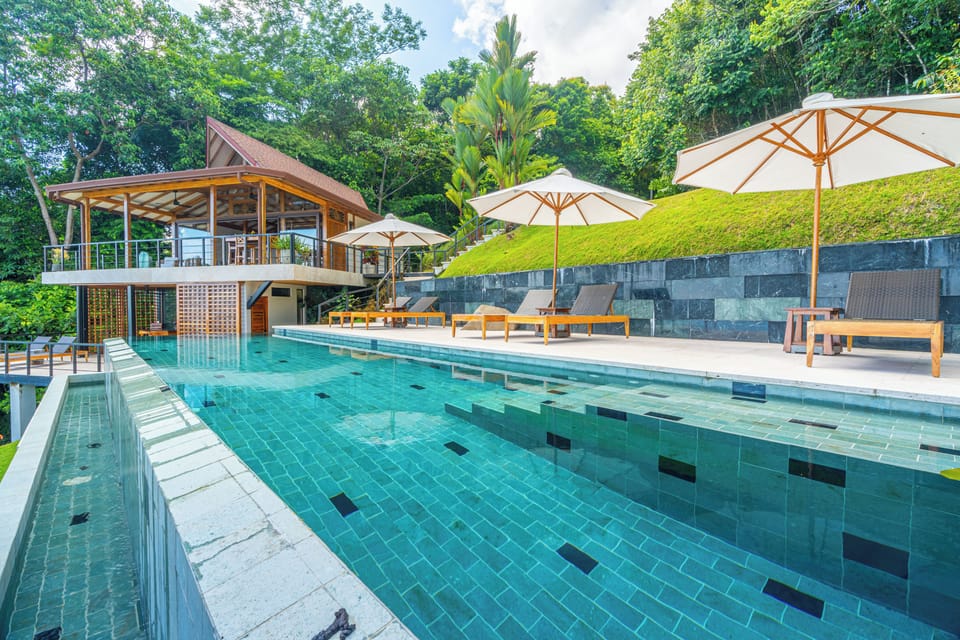 Swim labs in the salt water pool 