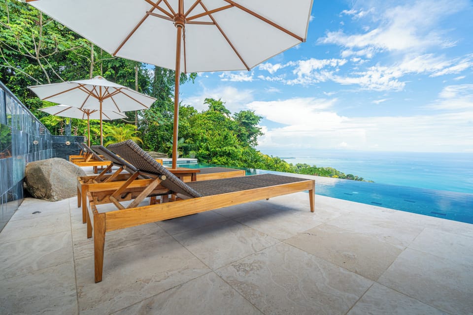 Complete relaxation from the pool patio