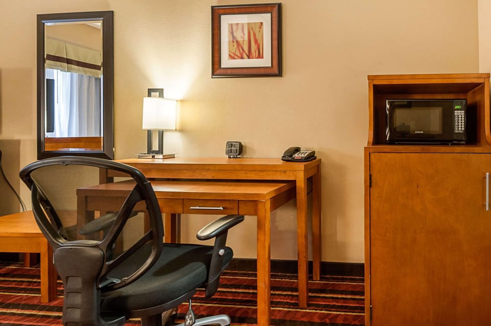 Suite, Non Smoking | Pillowtop beds, desk, laptop workspace, iron/ironing board