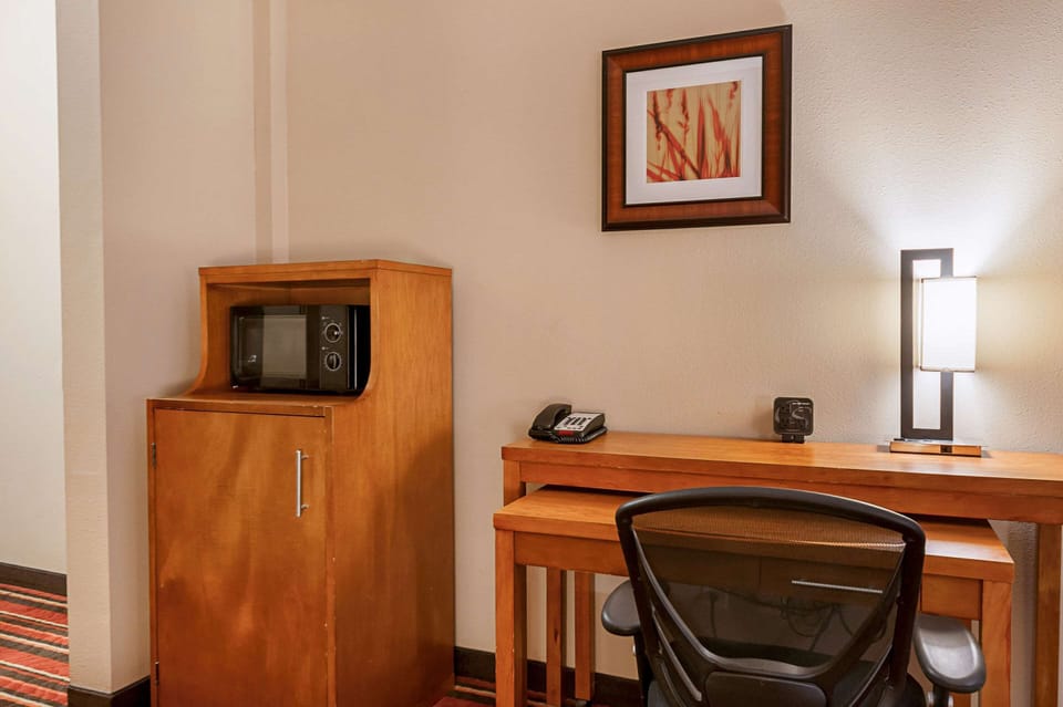 Suite, 2 Double Beds, Non Smoking | Pillowtop beds, desk, laptop workspace, iron/ironing board