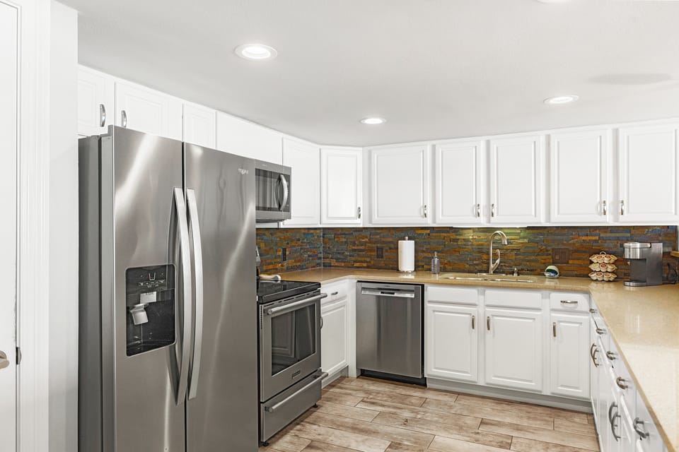 Kitchen - fully stocked with dishes, pots, pans, utensils, etc.  