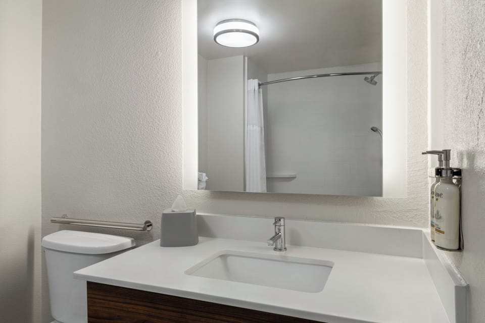 Standard Room, 2 Queen Beds, Accessible (310 Sq Ft, Communication, Access Tub) | Bathroom | Free toiletries, hair dryer, towels, soap