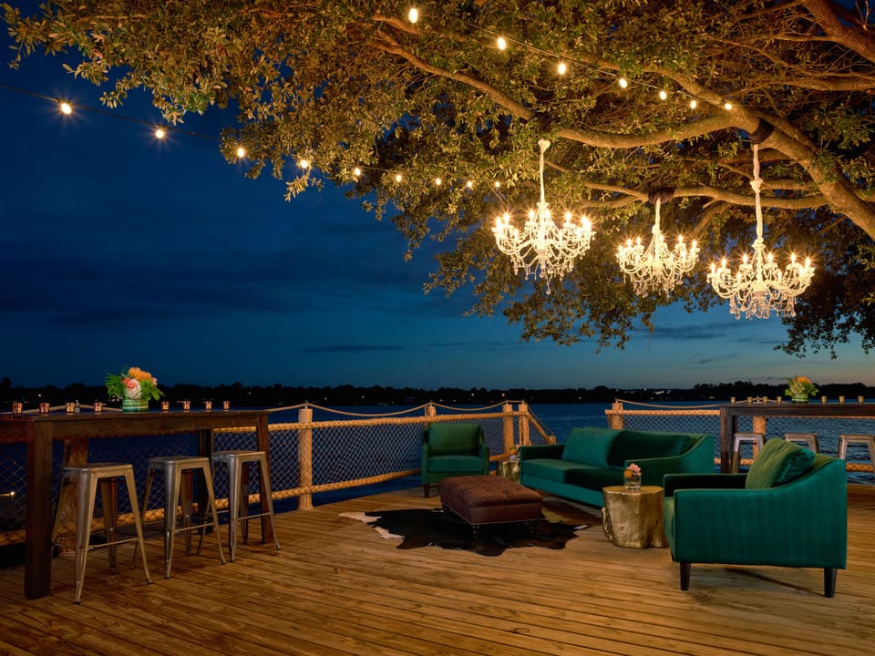Outdoor wedding area