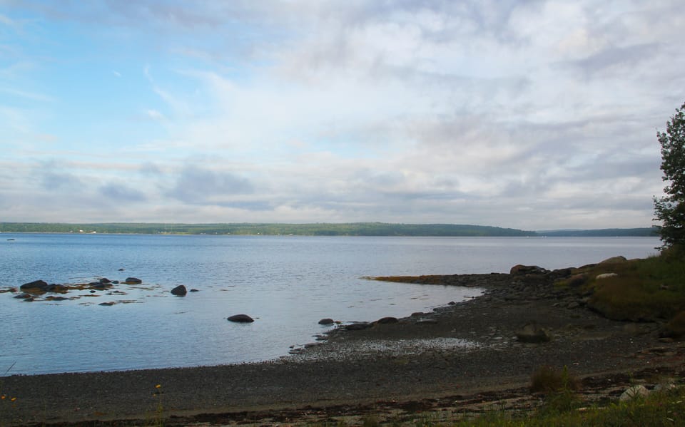Early morning at the shoreline of the property at mid tide.