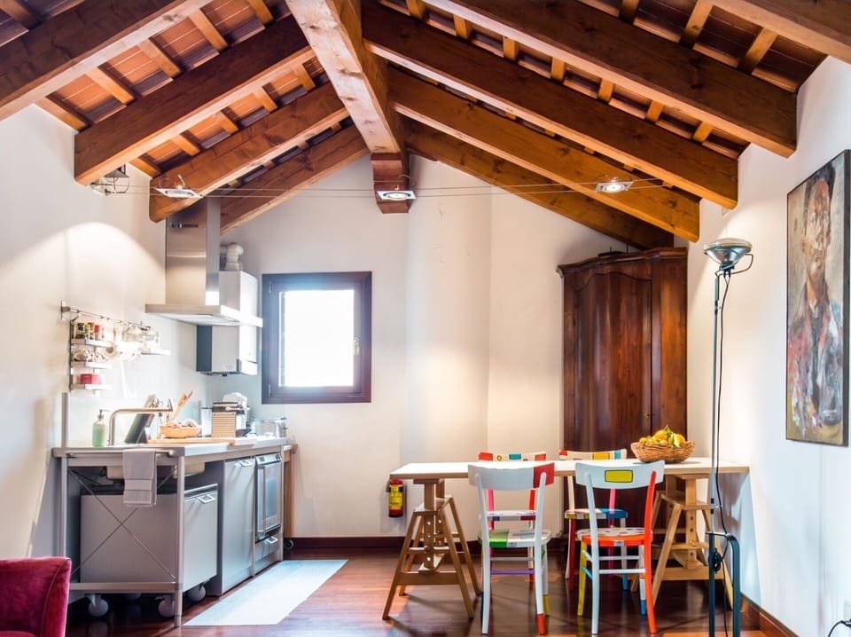 kitchen and dining area