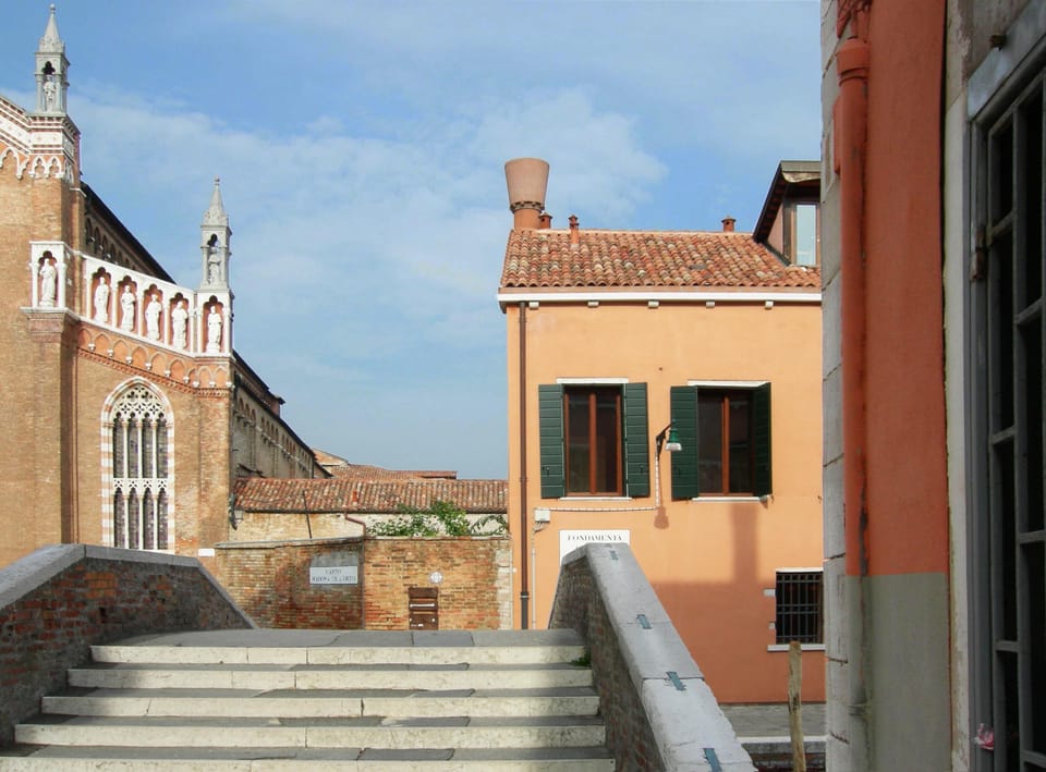 Front aside Madonna dell' Orto gothic Cathedral