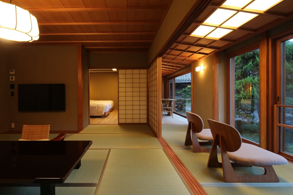 Japanese Western Style Room, Yabuki | Premium bedding, minibar, in-room safe, blackout drapes