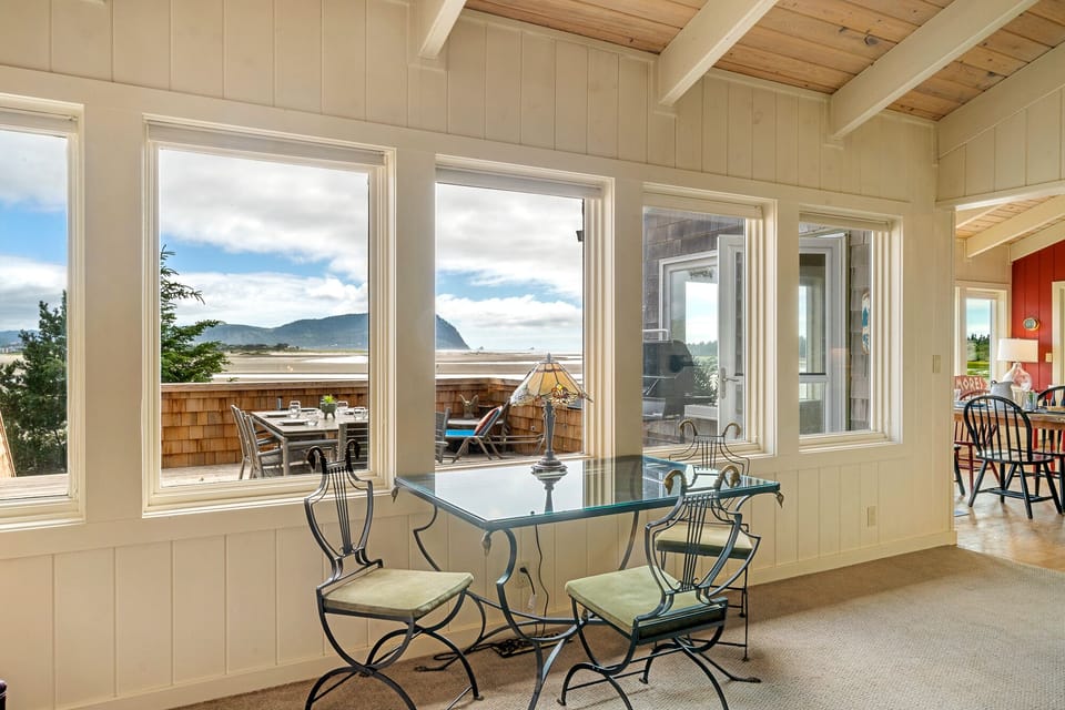 This table is just off the living room and is the perfect spot for your coffee!