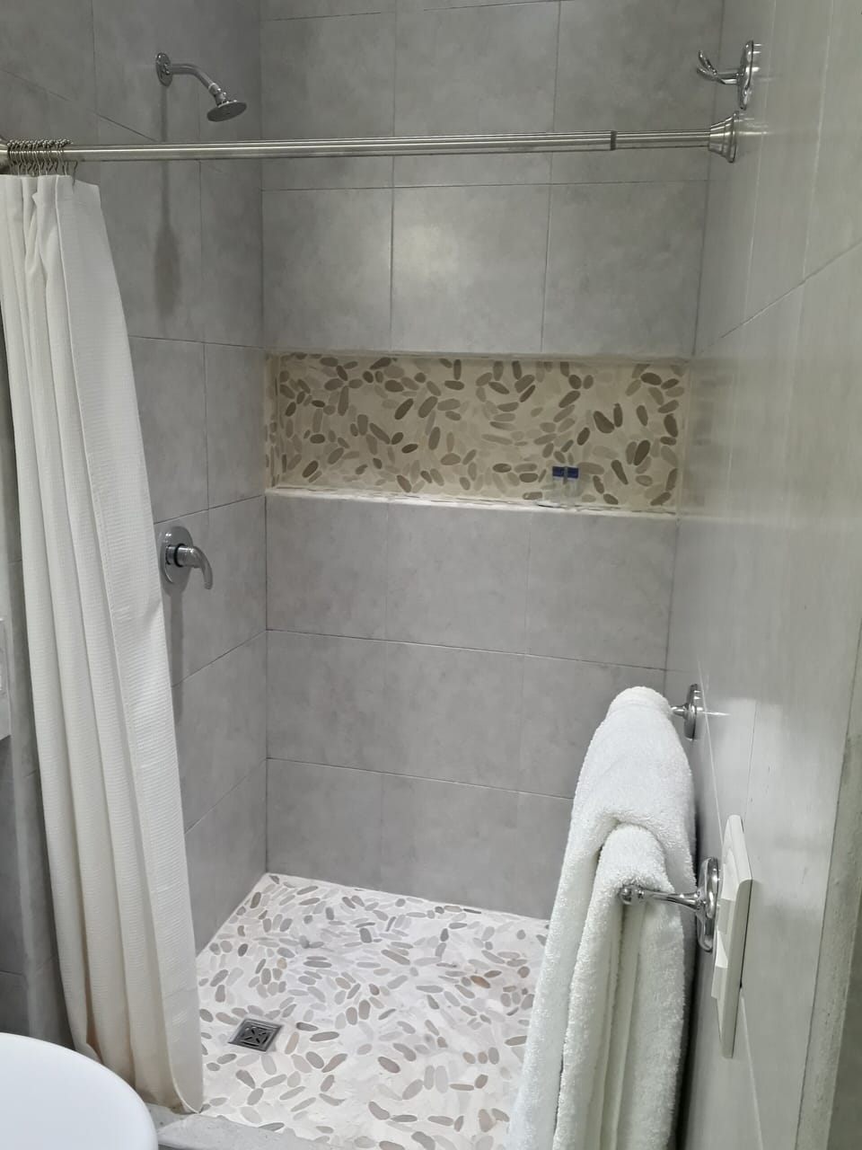 Newly tile shower