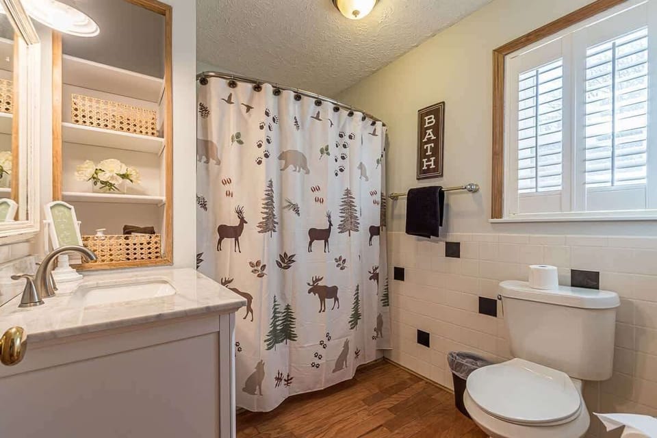 A welcoming bathroom with everything you need to freshen up during your stay.