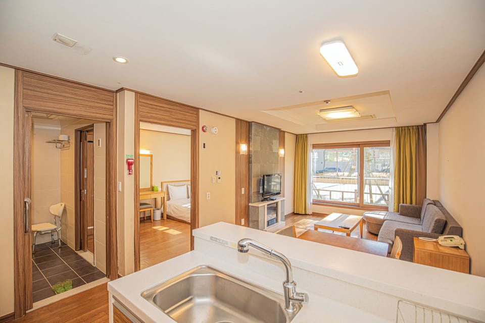 Suite, 1 Bedroom, Accessible | Living area | Flat-screen TV
