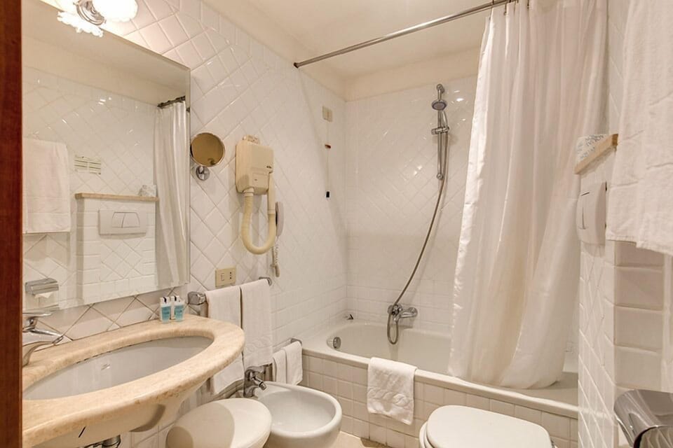 Classic Double Room | Bathroom | Free toiletries, hair dryer, bidet, towels