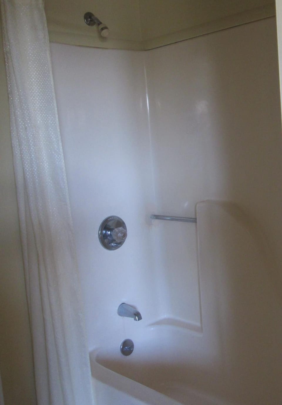 Combined shower/tub, hair dryer