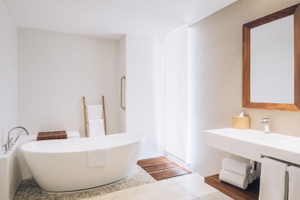 Eco-friendly toiletries, hair dryer, bathrobes, slippers