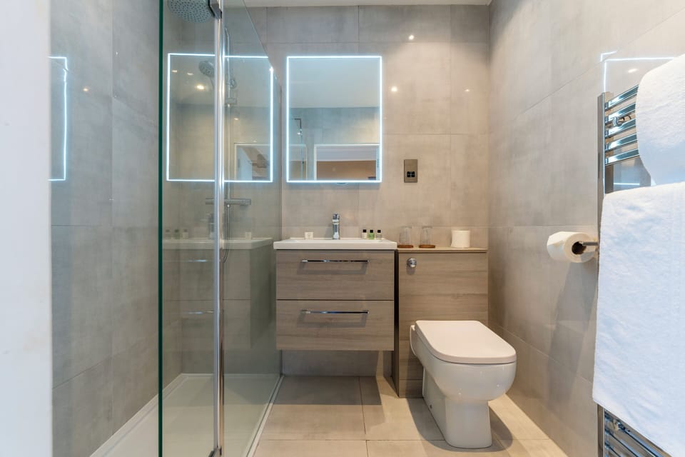 Junior Suite | Bathroom | Free toiletries, hair dryer, towels