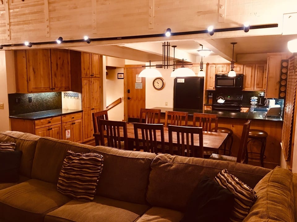 Main level, kitchen, living room, dining area