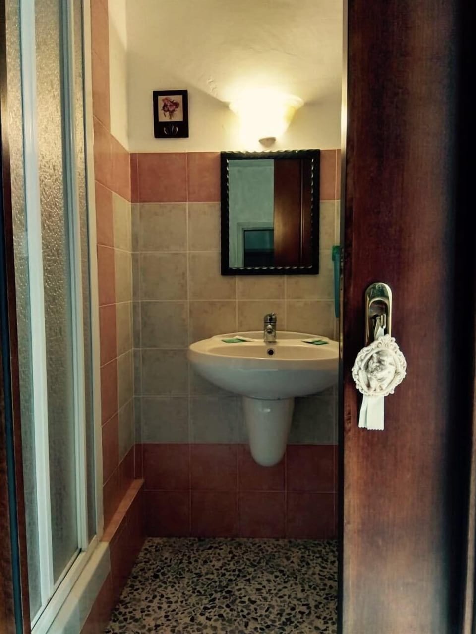 Shower, free toiletries, towels