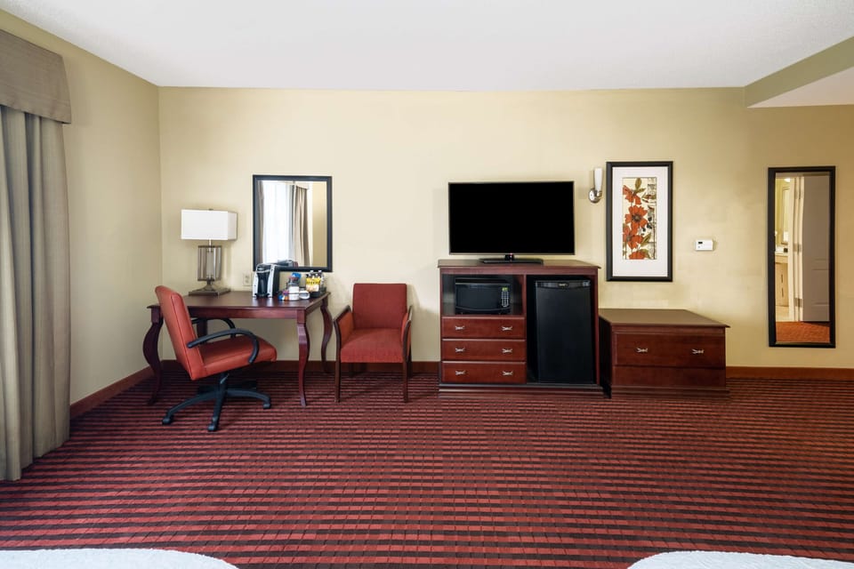 Room, 2 Queen Beds, Accessible, Bathtub (Mobility & Hearing) | In-room safe, desk, blackout drapes, iron/ironing board