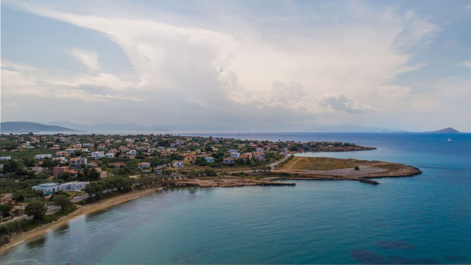 The neighbouring beach