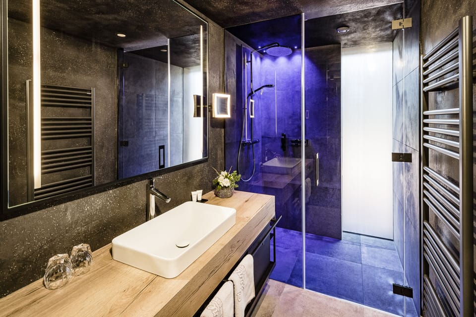 Deluxe Suite | Bathroom | Shower, hair dryer, bathrobes, bidet