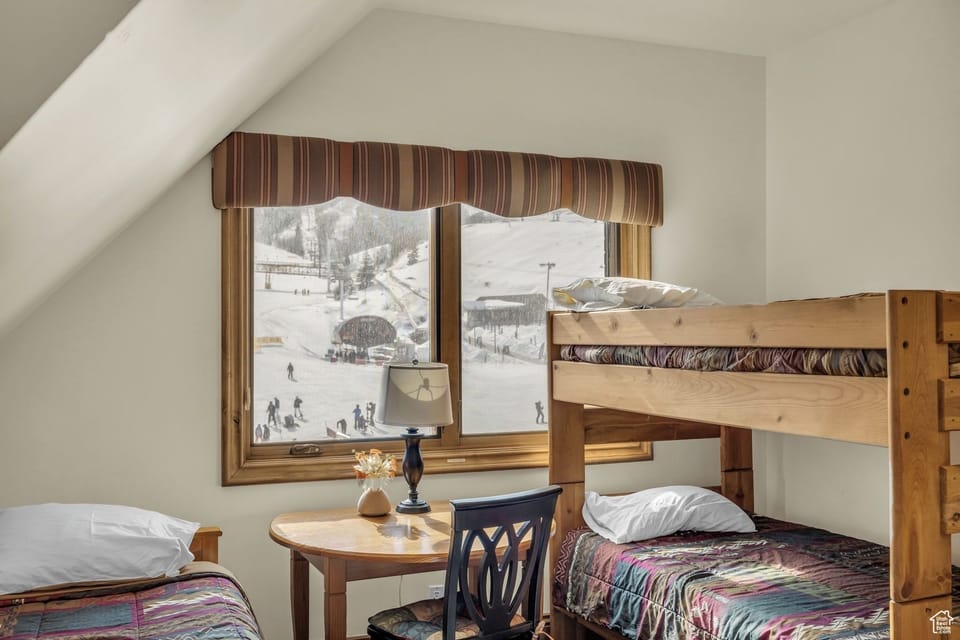 View of the resort out of the bunk bed windows!