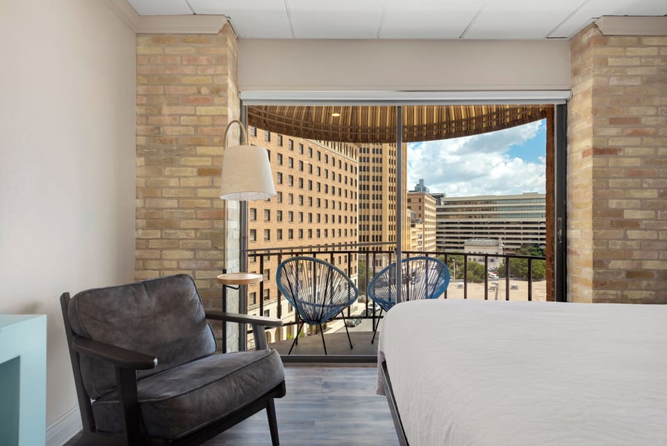 Double Queen Balcony | Premium bedding, in-room safe, blackout drapes, iron/ironing board