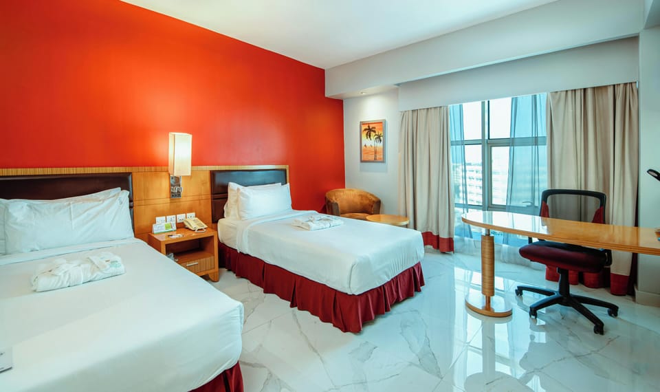 Premium Room, 2 Twin Beds, Smoking, Club Lounge Access | Premium bedding, down comforters, minibar, in-room safe