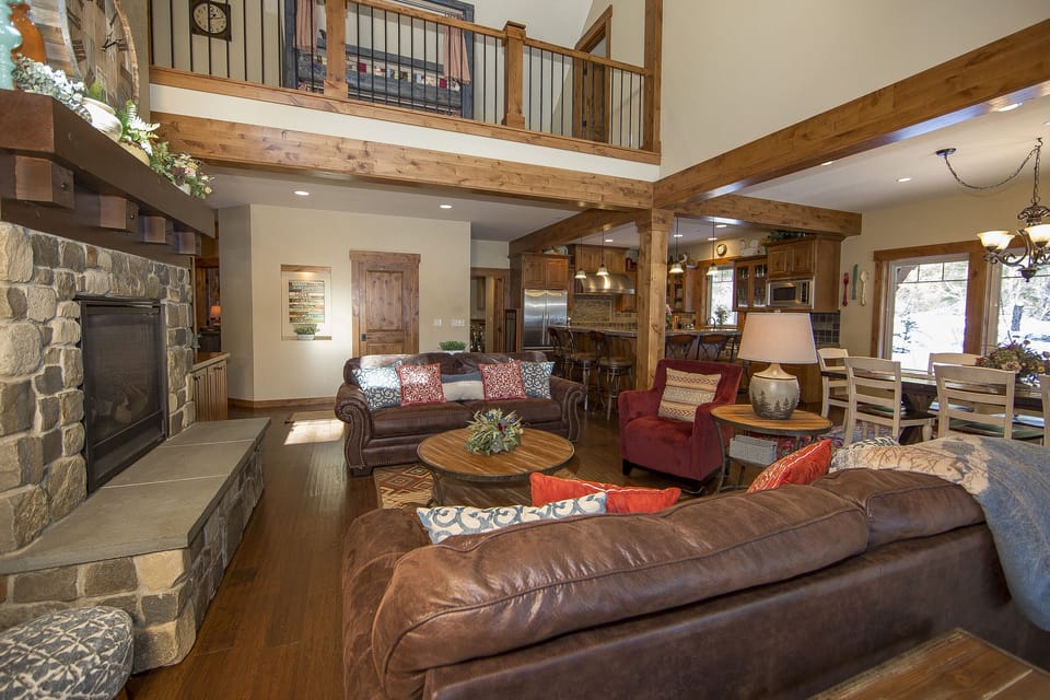 Gather the family around the comfortable couches. Play games, sip,  laugh!
