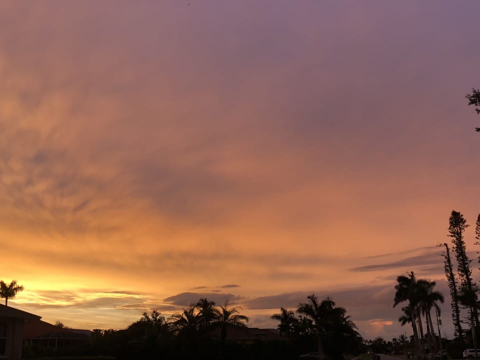 Sunset view from the house.