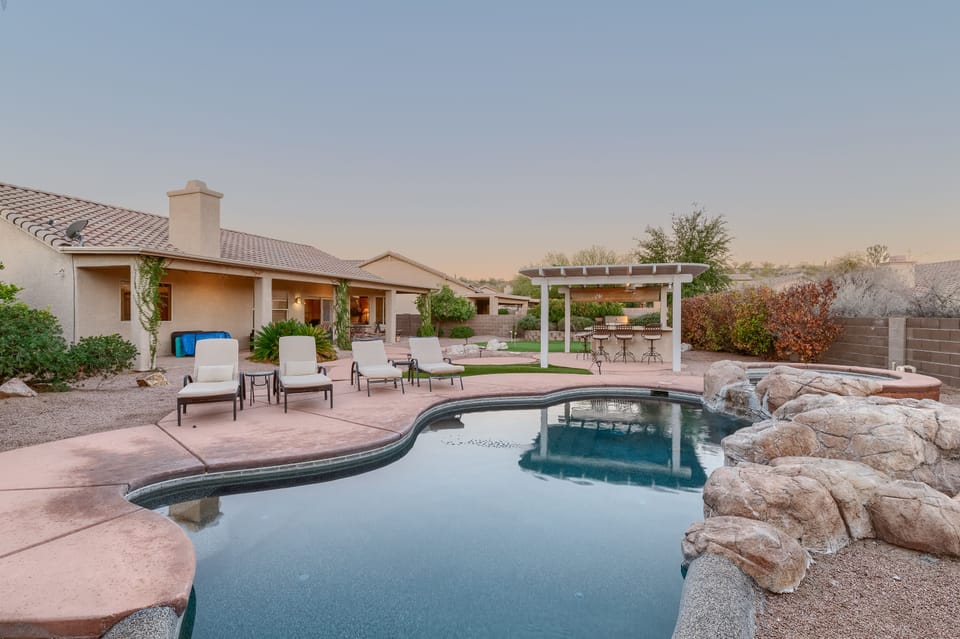 Enjoy the pool and spa.  Optional pool heat is $400.00 per week.