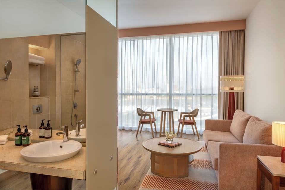 Family Suite, 1 Queen Bed with Sofa bed, Accessible, Pool View (Family Room) | Down comforters, in-room safe, desk, blackout drapes